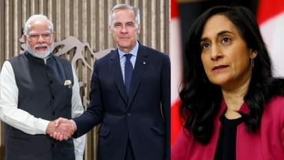 पीएम मोदी और कनाडाई समकक्ष मार्क कार्नी, दाहिने कनाडा की विदेश मंत्री अनीता आनंद (फाइल)