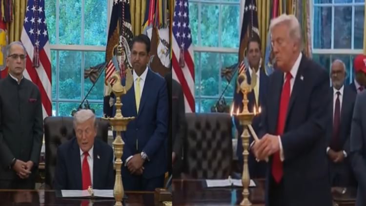 व्हाइट हाउस में भी मनी दीपावली: राष्ट्रपति ट्रंप ने जलाए दीये, जश्न-ए-चिराग के बीच दिया बड़ा संदेश; VIDEO