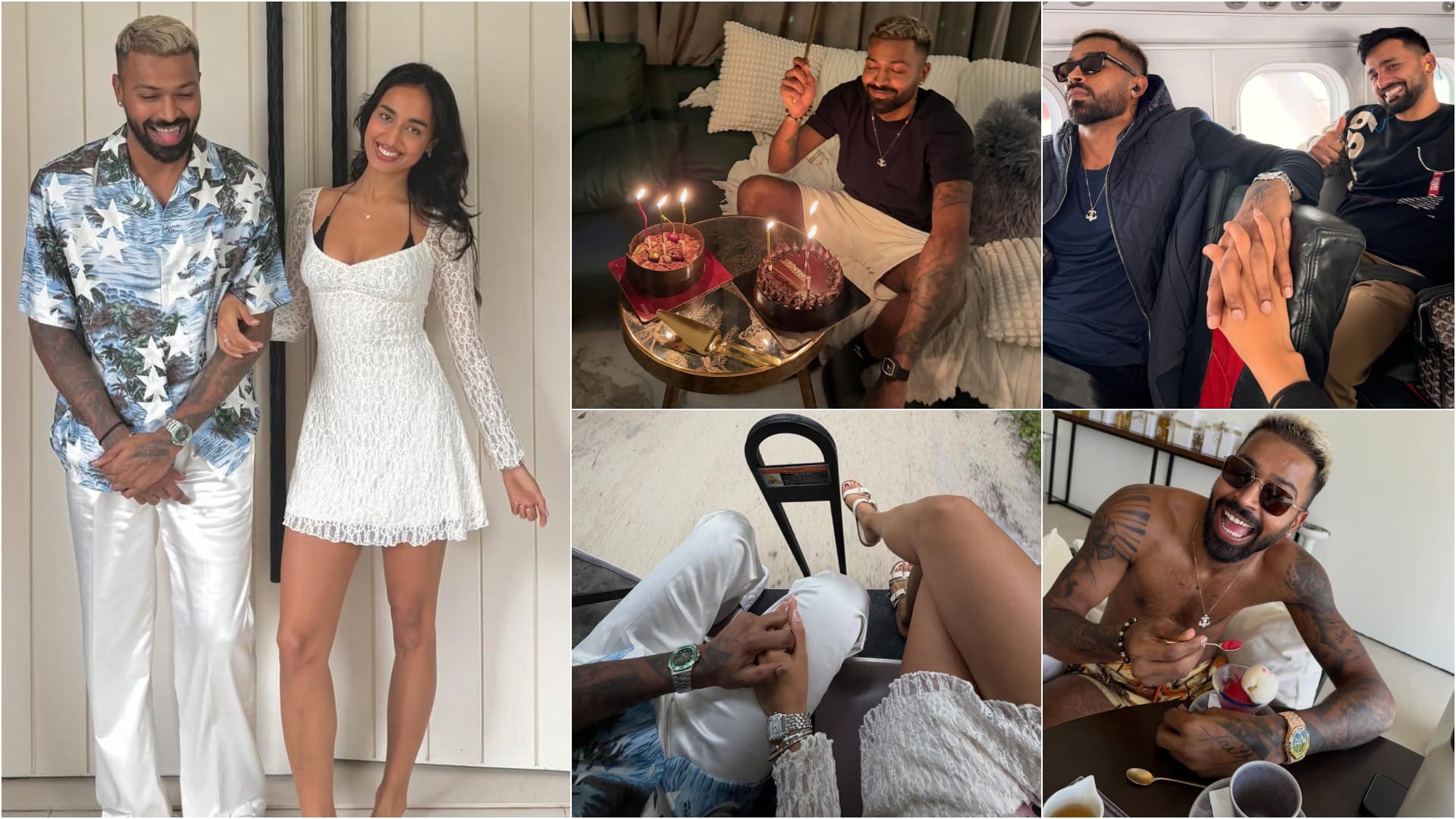 Hardik Pandya shares romantic pictures with Mahieka Sharma, couple seen getting cozy by the sea; Photos