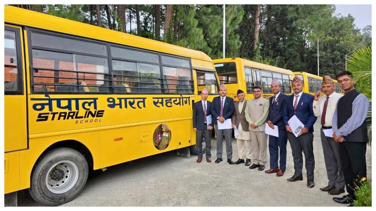 india donates 81 school buses to nepal various education institutes to strengthen relations