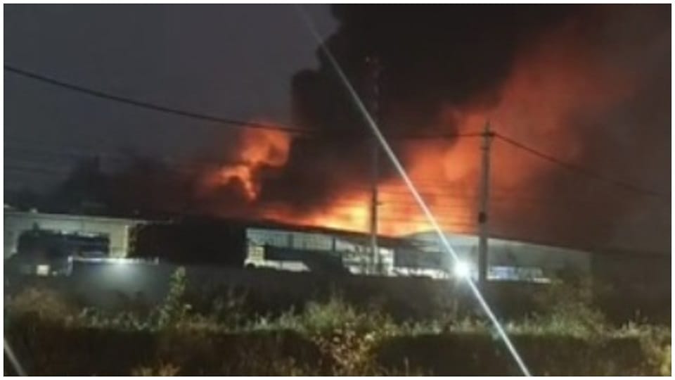 Fire breaks out at toy factory in Haryana