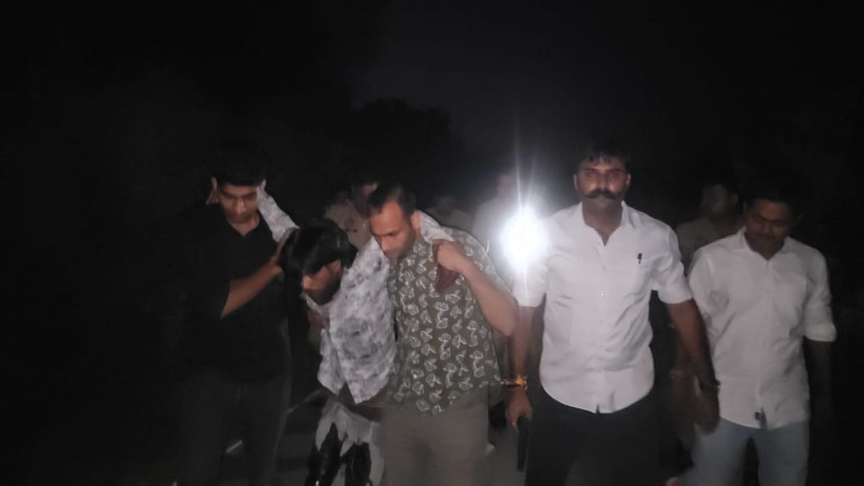 accused of murdering an old woman was arrested by police in encounter