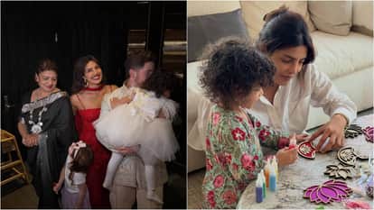 priyanka chopra shares Diwali celebration Photos Performs Lakshmi Pooja with Husband Nick Jonas Daughter Malti