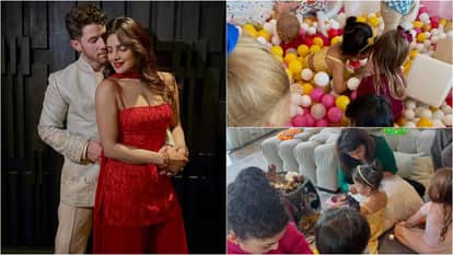 priyanka chopra shares Diwali celebration Photos Performs Lakshmi Pooja with Husband Nick Jonas Daughter Malti