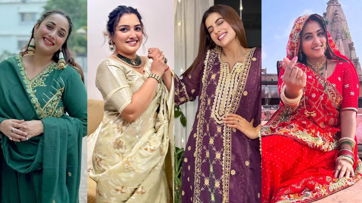 Chhath Puja 2025 Traditional Looks Tips from Popular Bhojpuri Actresses