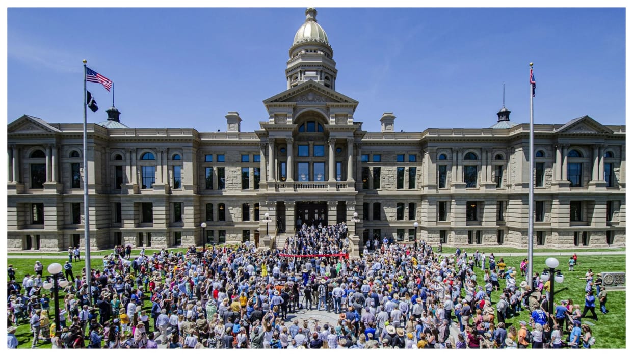 US wyoming state capitol evacuate after suspected explosive device
