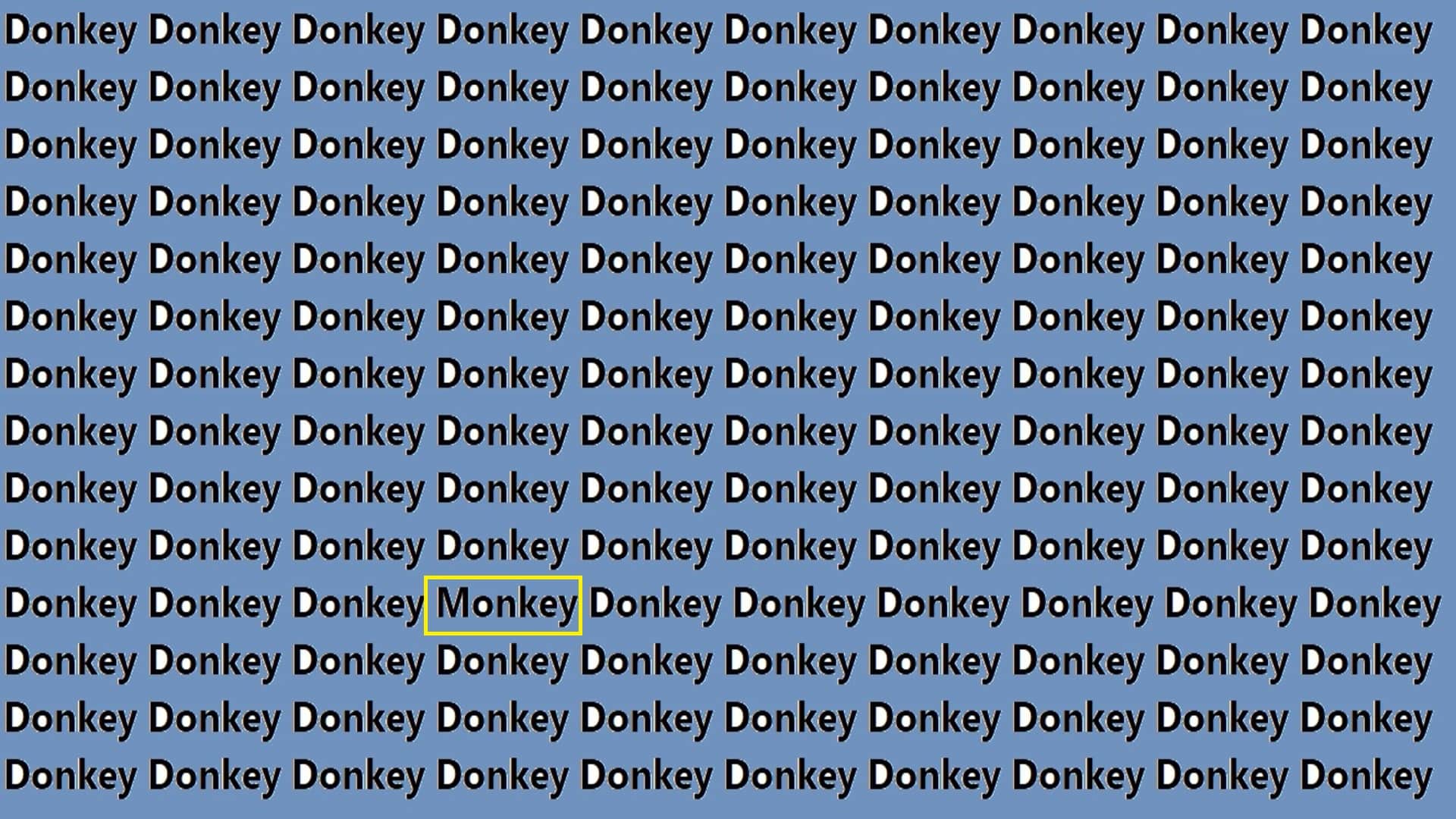 Optical Illusion IQ Test Brain Test Can You Spot Monkey in 11 Seconds