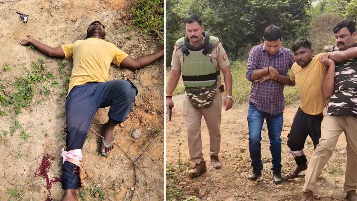 Encounter in Varanasi Police shot an animal smuggler accomplice escaped injured was admitted