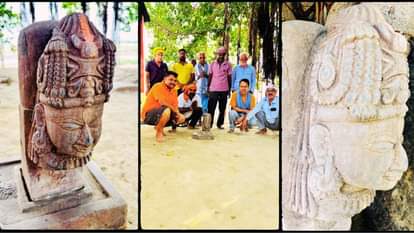 काशी में मिली दुर्लभ एकमुखी शिवलिंग मूर्ति।