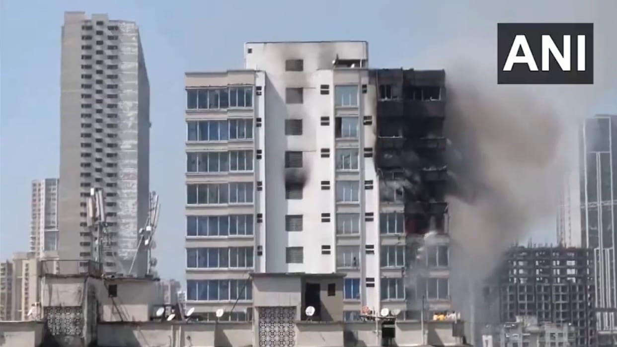 massive fire blazes through JMS Business Centre in Jogeshwari West area of Mumbai