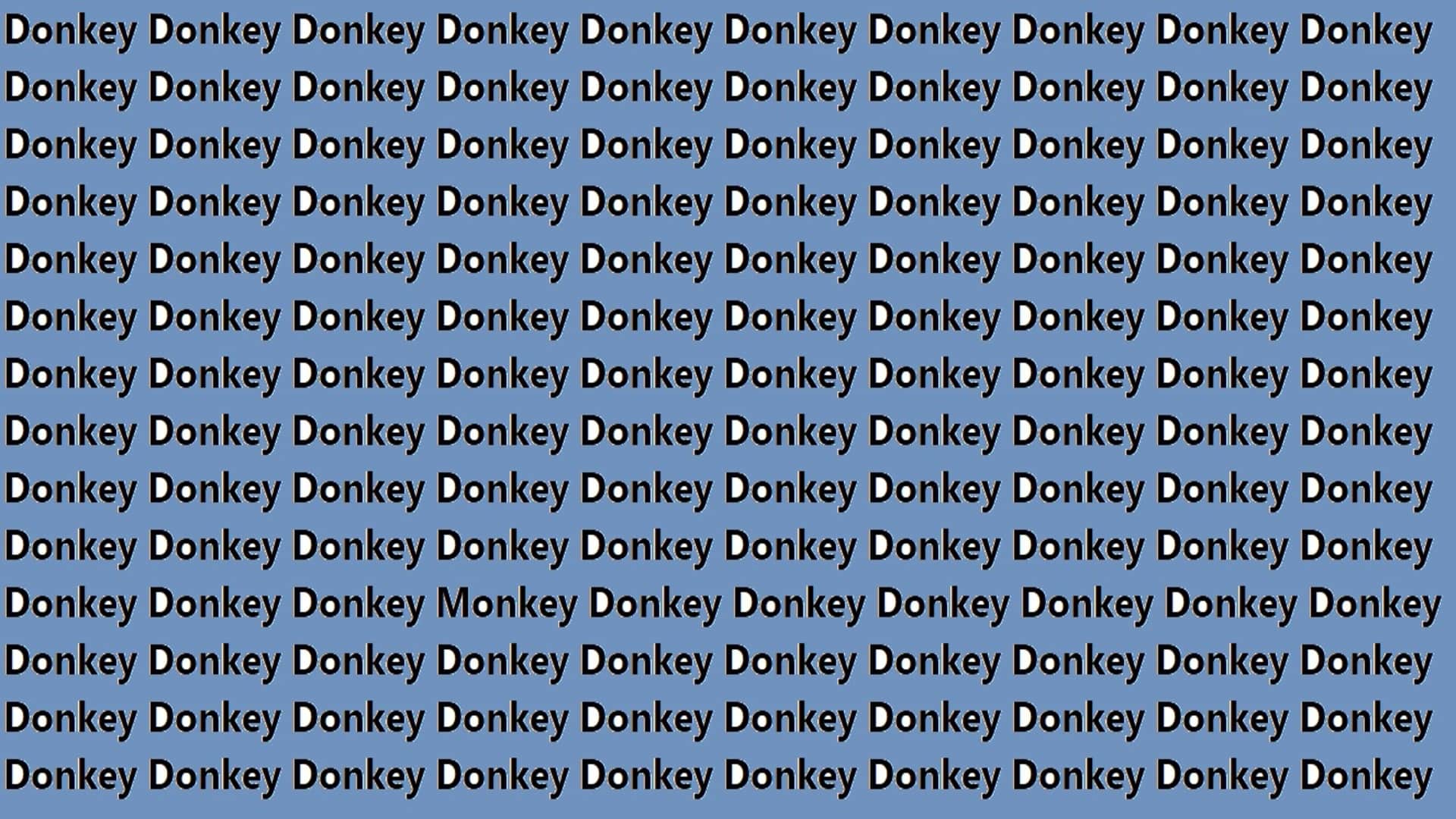 Optical Illusion IQ Test Brain Test Can You Spot Monkey in 11 Seconds