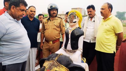 Deh and Kali statues vandalized in Azamgarh sparking protests similar incident occurred in 2012