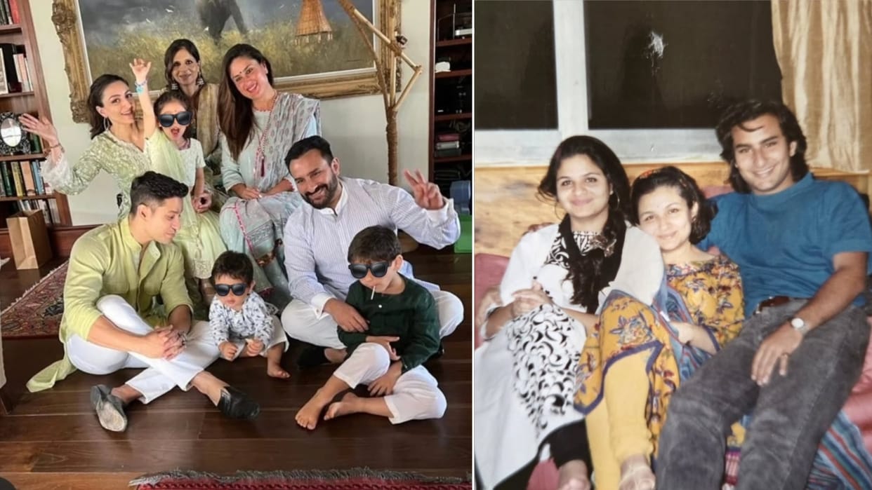 saif ali khan kareena kapoor celebtares bhai dooj with saba pataudi soha taimur jehangir