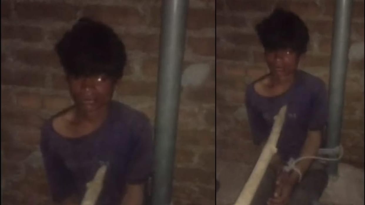 Lalitpur: Mistaken for thief, youth tied up and beaten, video goes viral, case filed against 10