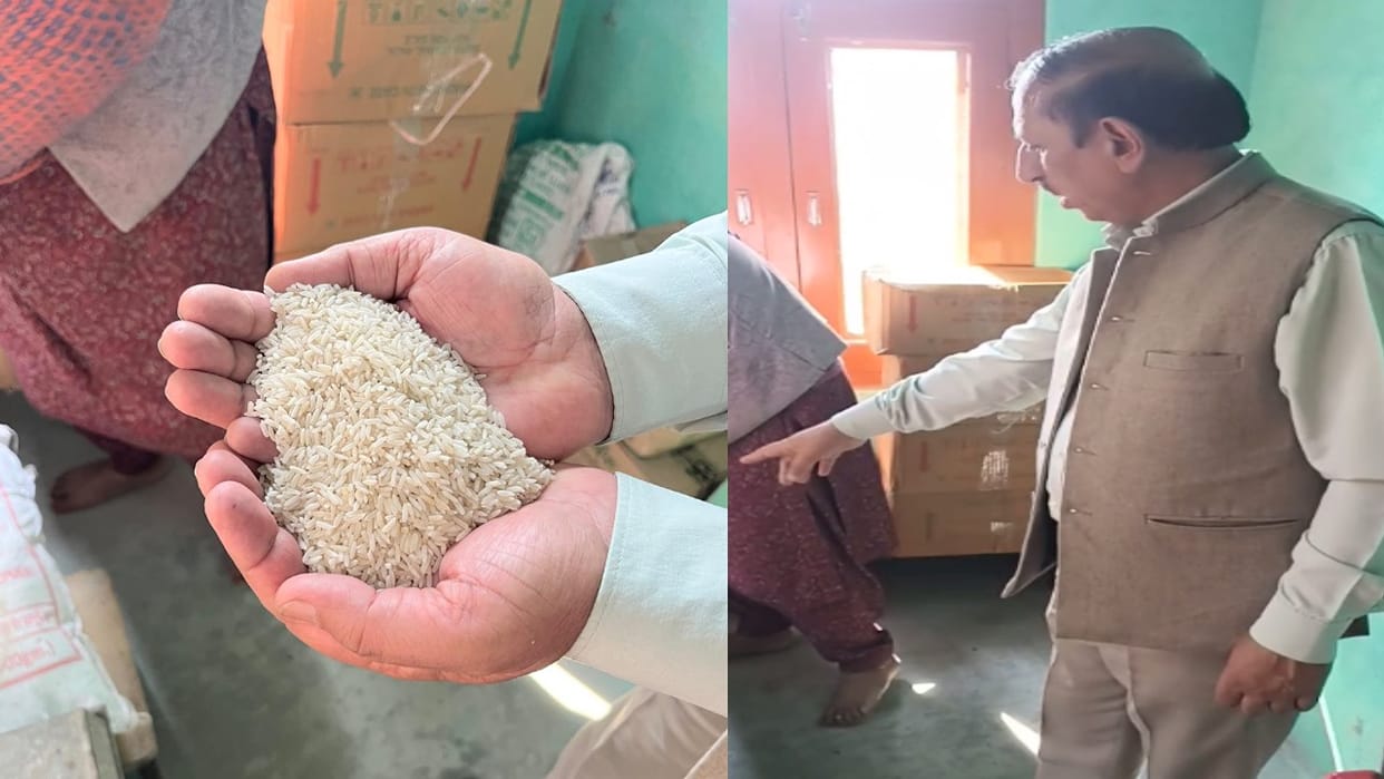 During inspection, 10 Anganwadi centers in the Kupvi area were found closed, rice was infested with weevils an