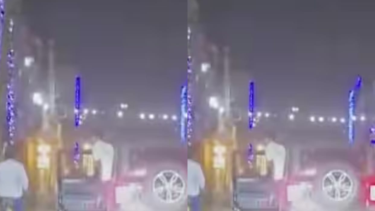 Young man opens the door of a moving car and starts urinating people expressed their displeasure Video Viral