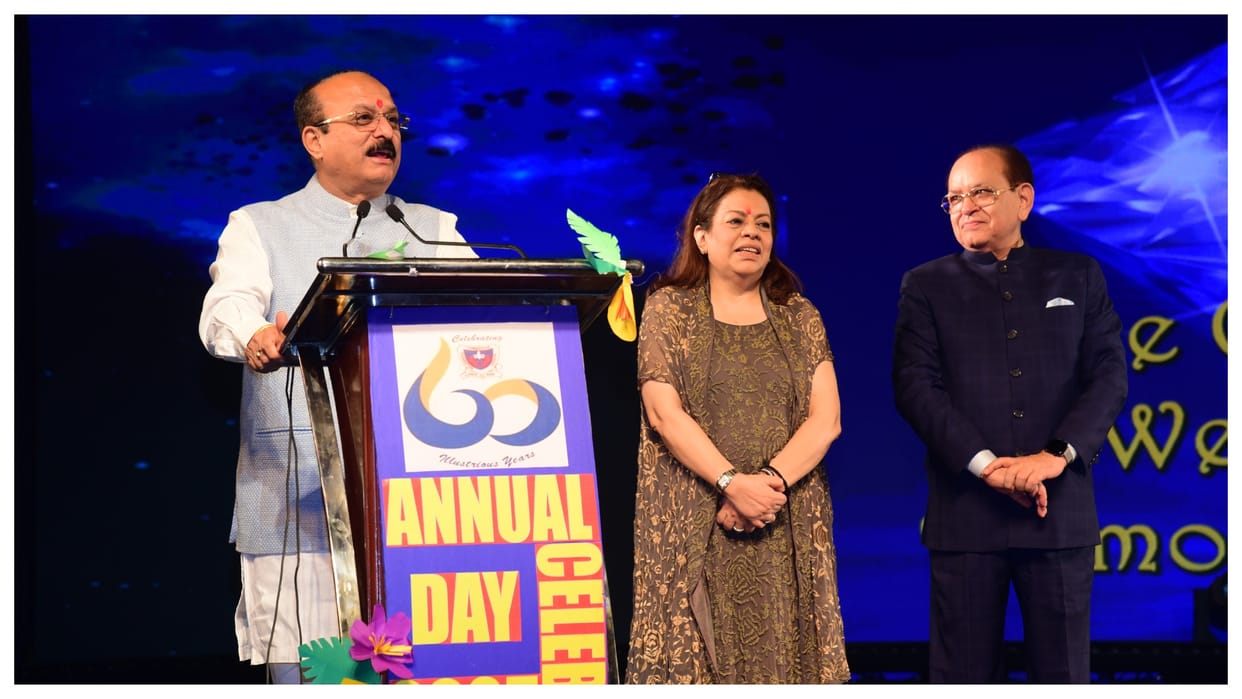 delhi cambridge foundation school celebrate 60th annual day talkatora stadium bansuri swaraj ashish sood