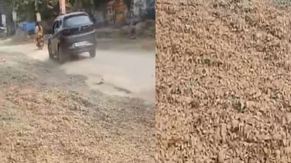 Kanpur road inaugurated by MP MLA did not even have estimate made potholes and gravel remained as they were