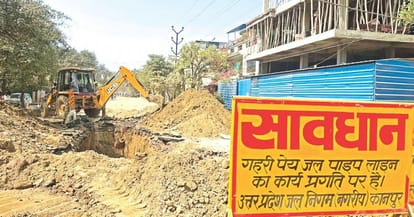 Kanpur road inaugurated by MP MLA did not even have estimate made potholes and gravel remained as they were
