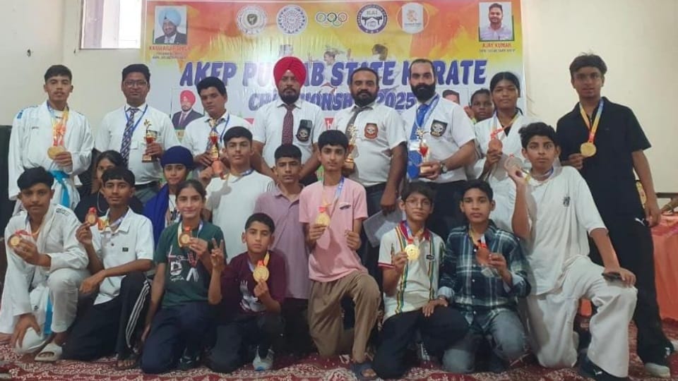 Pathankot student wins two medals in Punjab State Karate Championship