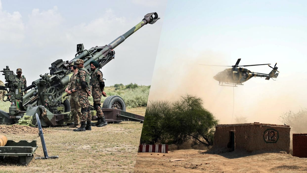 Joint Military exercise Trishul near borders Govt issues NOTAM airspace restrictions in Rajasthan Gujarat