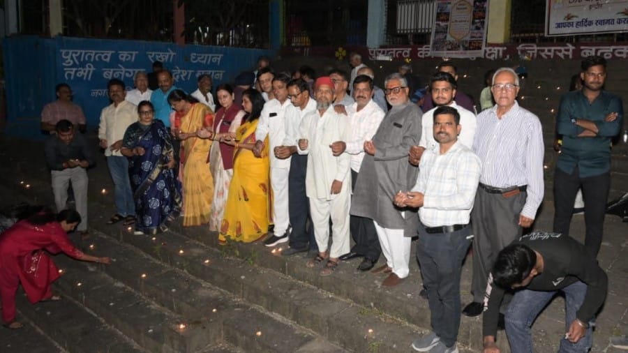 indore news Kanh River Abhyas Mandal Deep Mahotsav