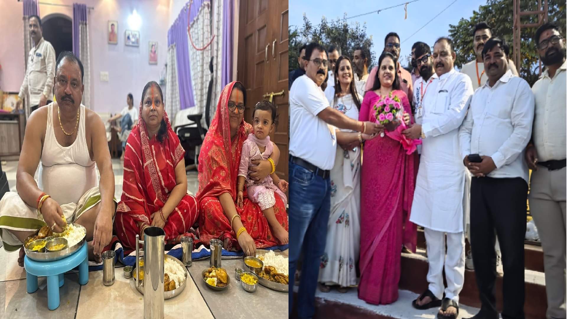 नहाय खाय के साथ छठ महापर्व शुरू, रायपुर नगर निगम की मेयर मीनल चौबे का सम्मान करती आयोजन समिति