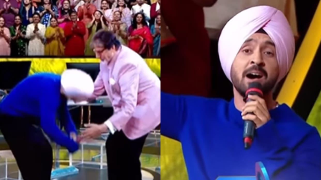diljit dosanjh on kbc 17 punjab da puttar amithabh bachchan.