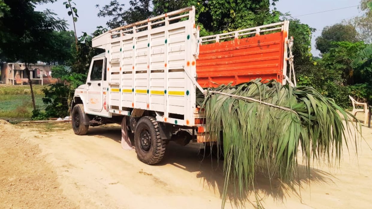 Sugarcane-laden pickup lost control and overturned youth died two others in critical condition