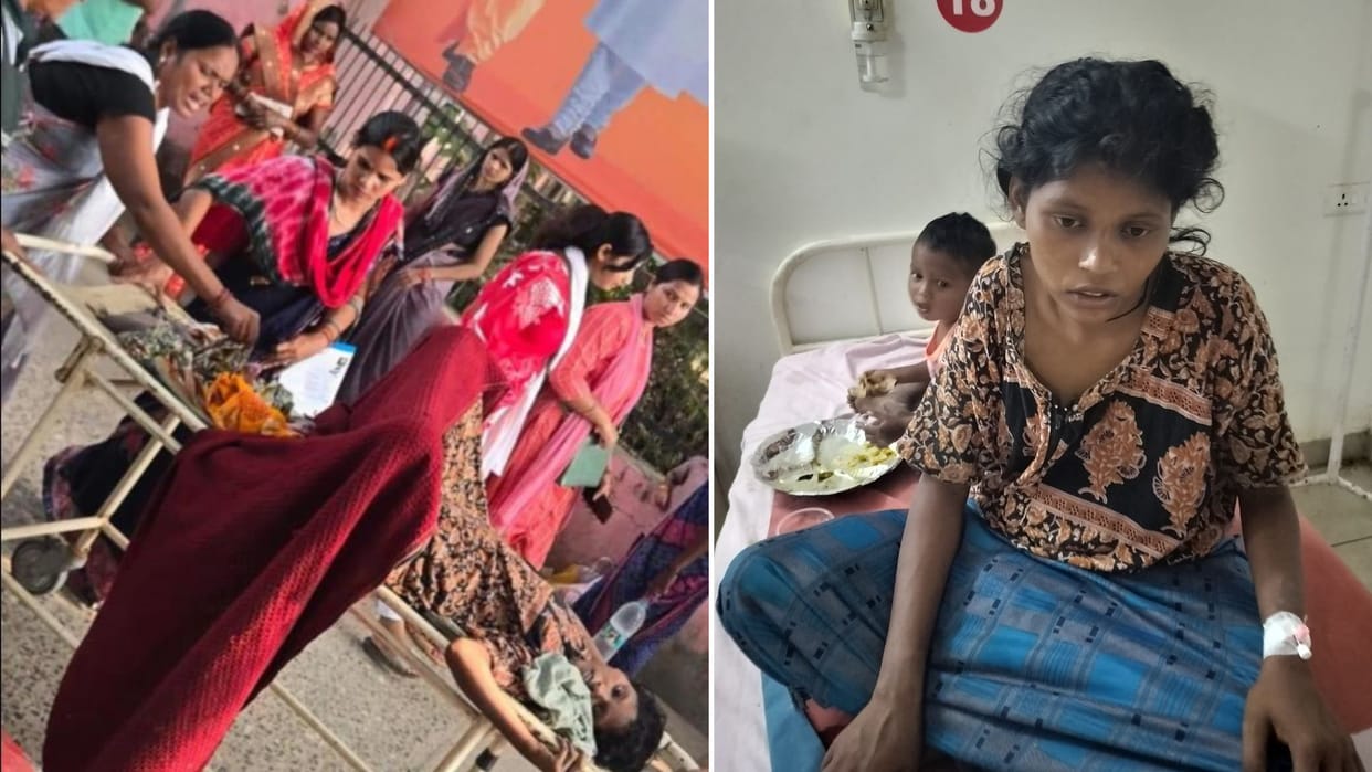 Woman gives birth to premature baby girl hospital gate referred to Divisional Hospital mother condition normal