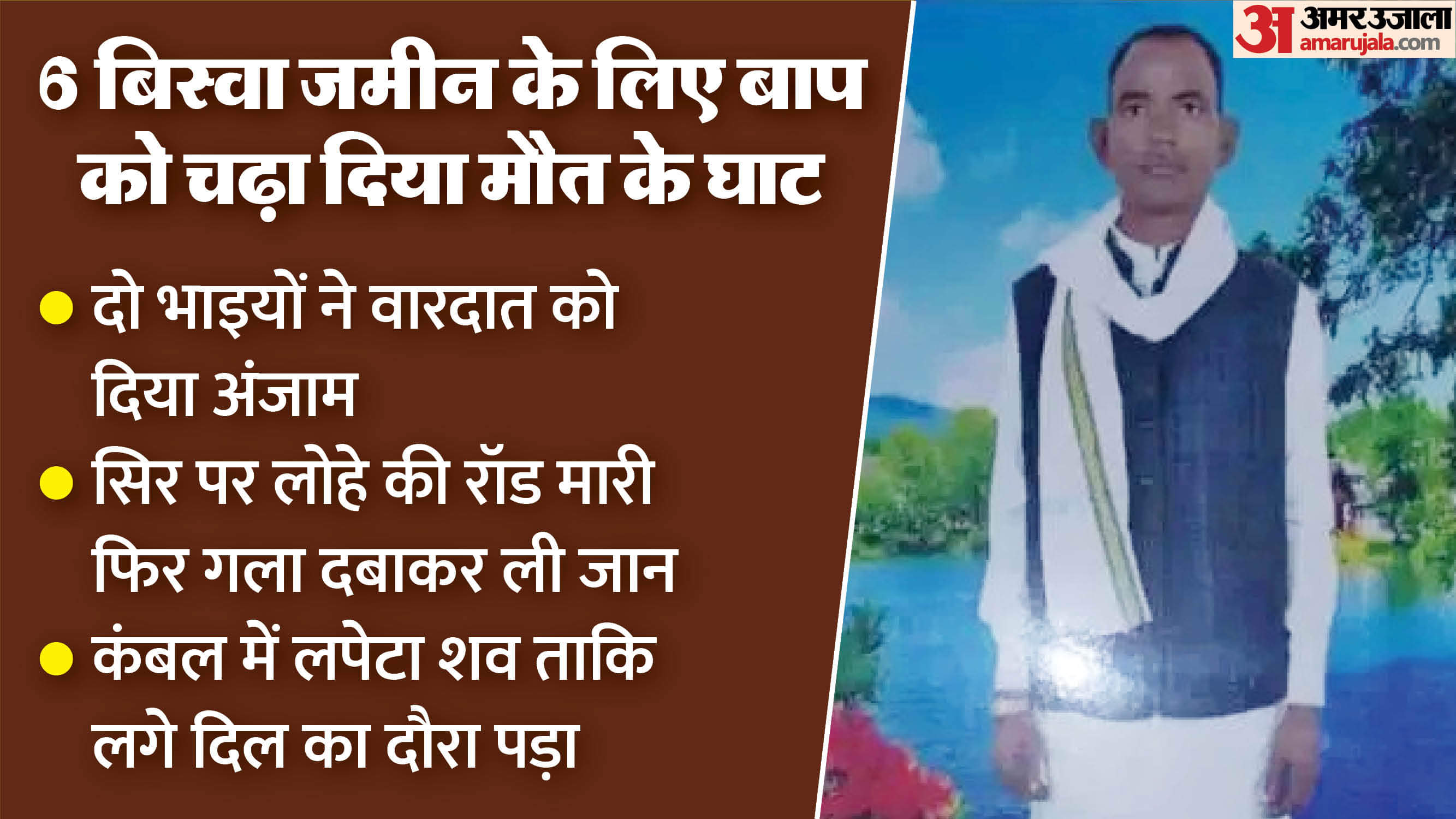 बेटे ने जमीन के लिए कर दी पिता की हत्या