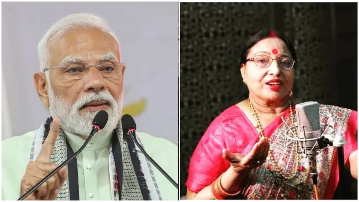 Prime minister narendra modi remembers sharda sinha during chhath puja