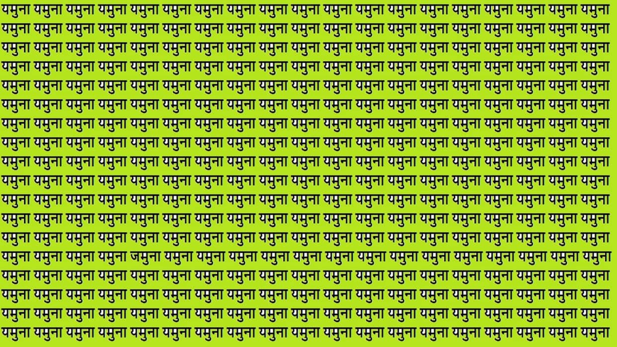 Optical Illusion iq test brain teaser image Can You Spot Jamuna Within 15 Seconds?