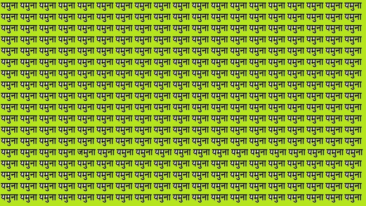 Optical Illusion iq test brain teaser image Can You Spot Jamuna Within 15 Seconds?
