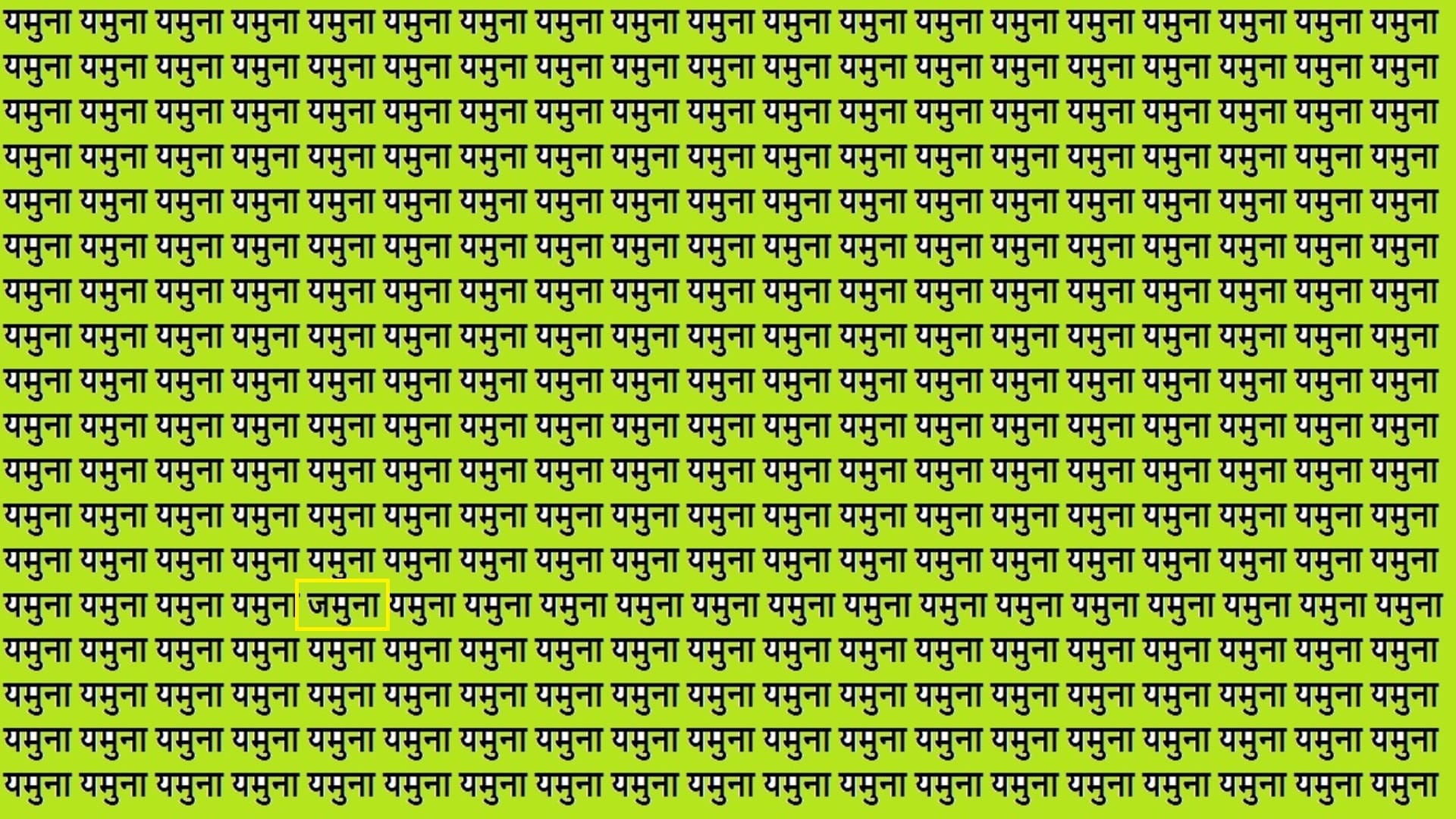 Optical Illusion iq test brain teaser image Can You Spot Jamuna Within 15 Seconds?