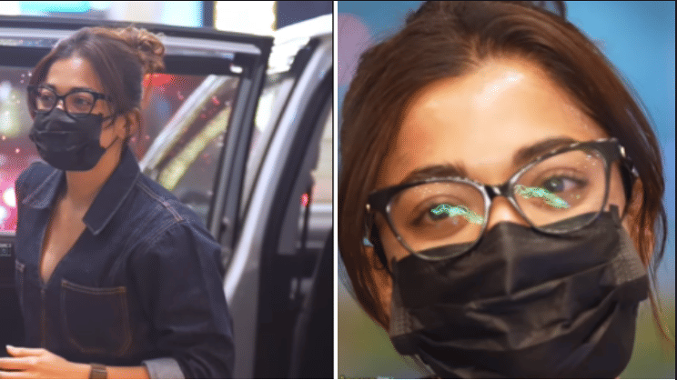 Rashmika mandanna not removed face mask video viral on social media