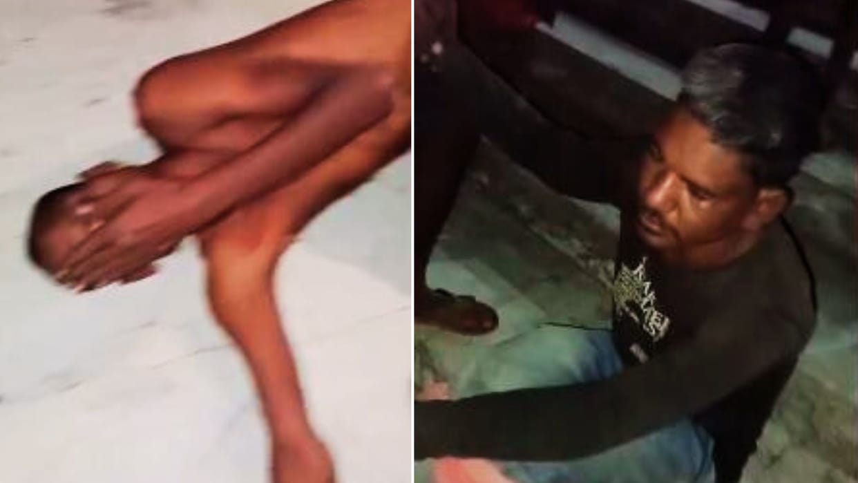 Two youths cooking chicken on banks of pond were tied pole hanged hostage and beaten video viral