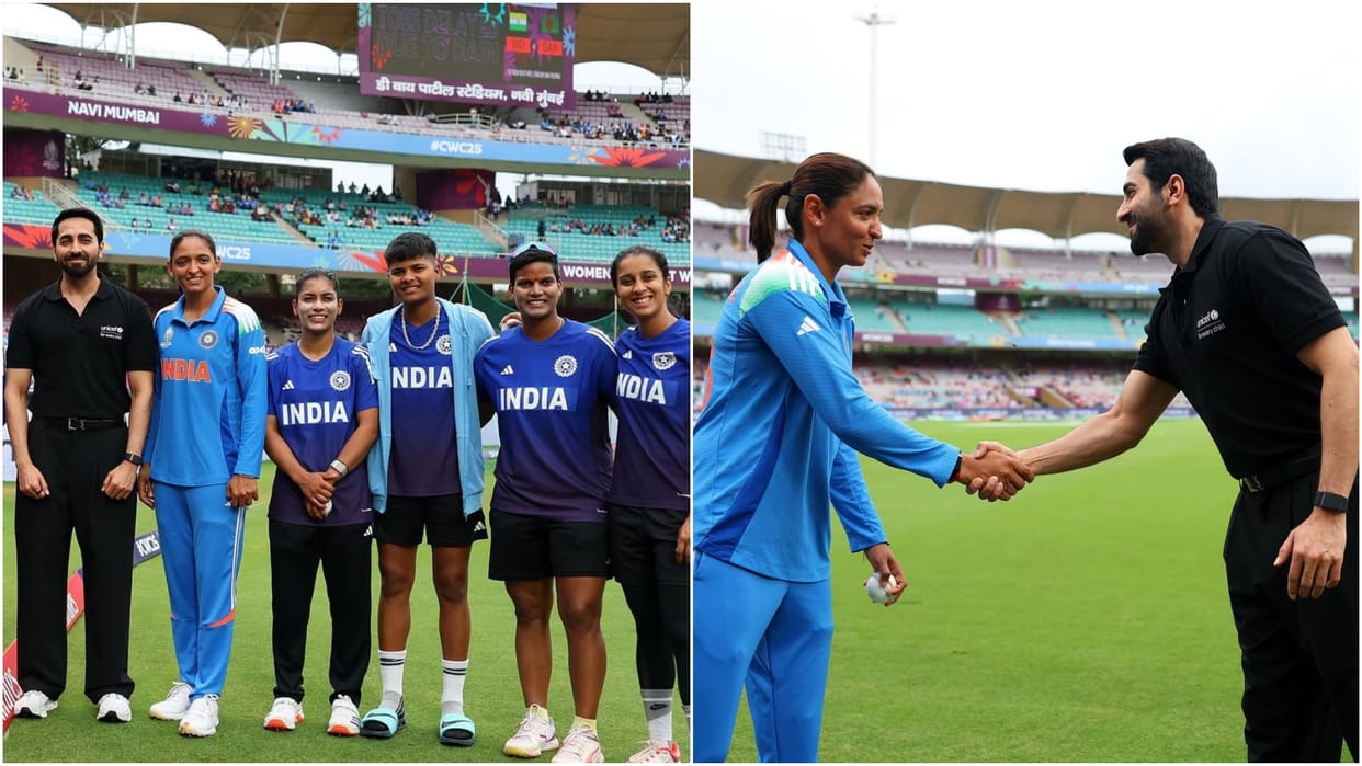 Ayushmann Khurrana Meet With Indian Women Cricket Team During ICC ODI World Cup Match See Special Moment