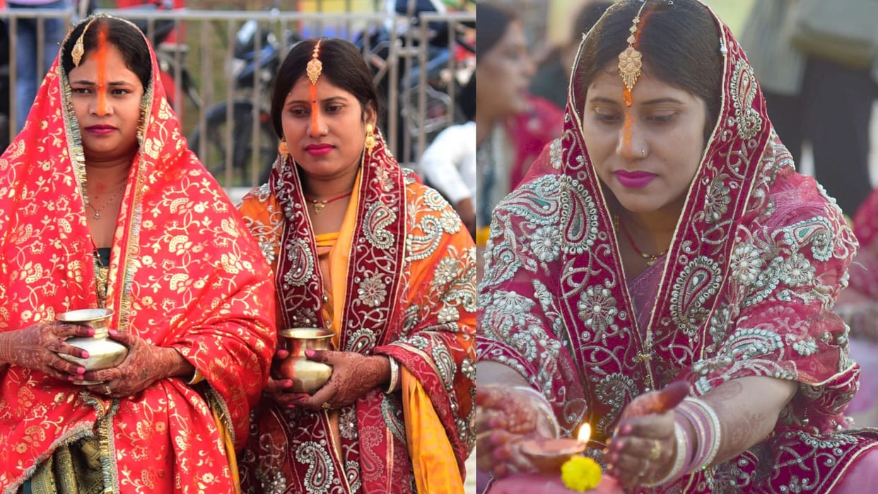 Chhath Puja 2025: River ghats illuminated on the occasion of Chhath festival, women vowed to fast for 36 hours