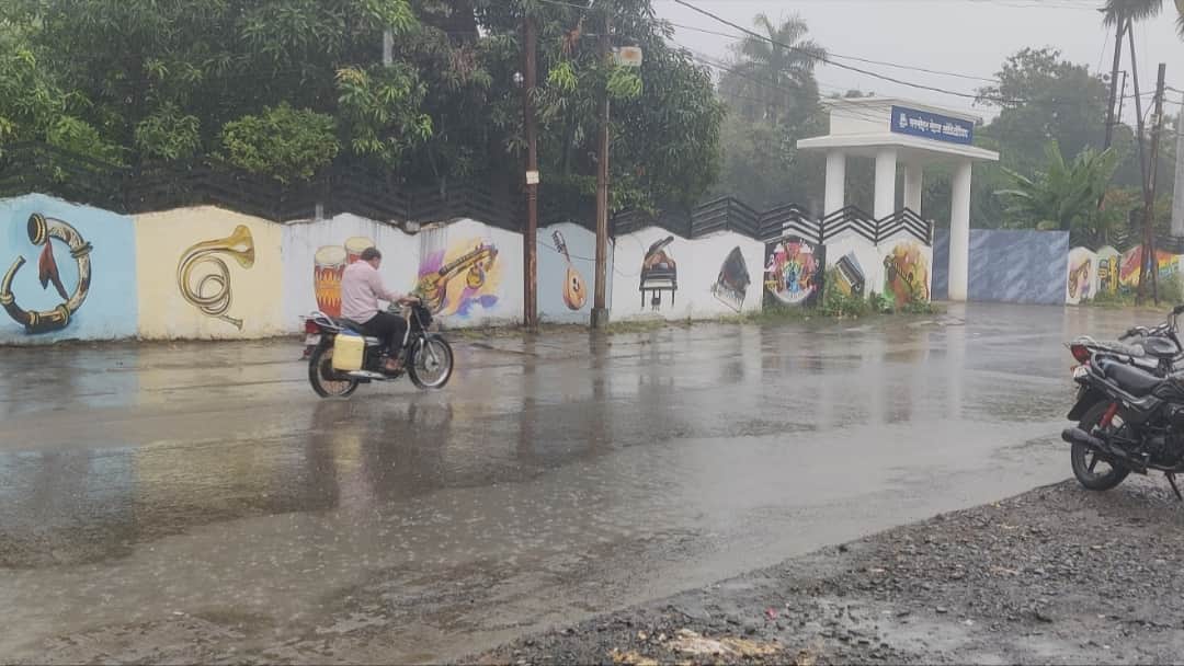 इंदौर में बारिश।