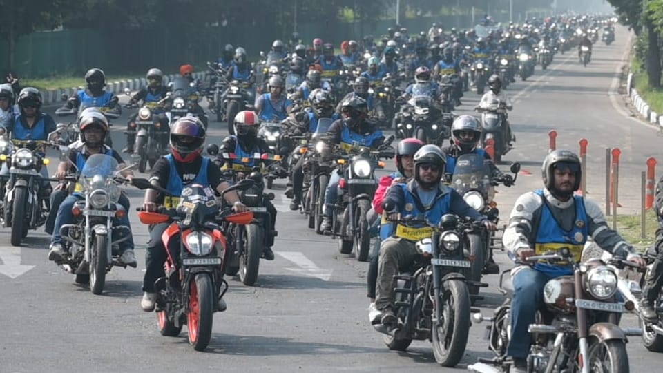 Military Literature Fest Bike rally in Chandigarh