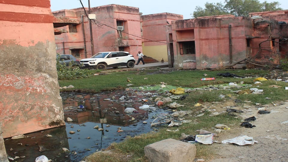 Drainage system of Hathras District Hospital