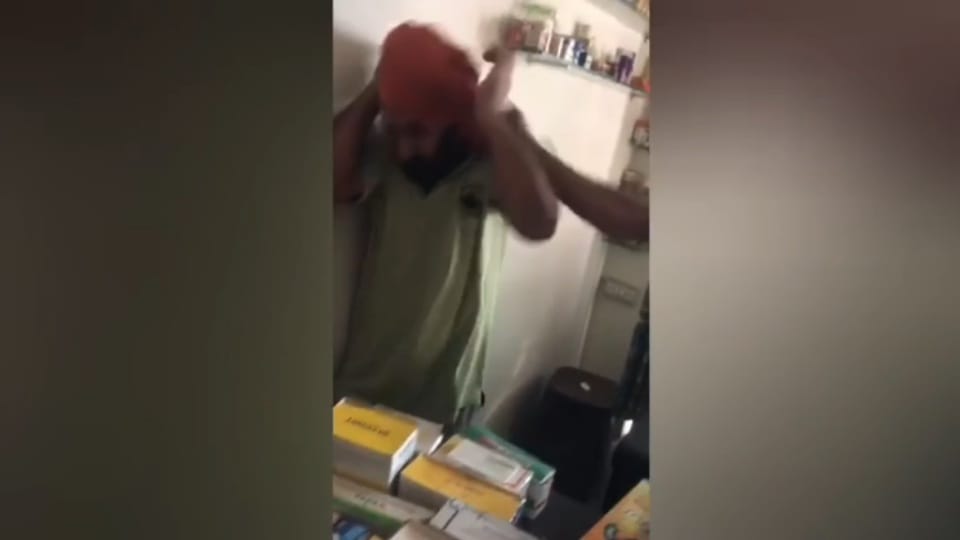 Nihangs brutally beat up a medical store owner in Moga