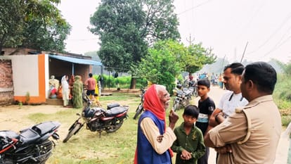 man sleeping on cot was doused with petrol and set on fire resulting in child survival in jaunpur