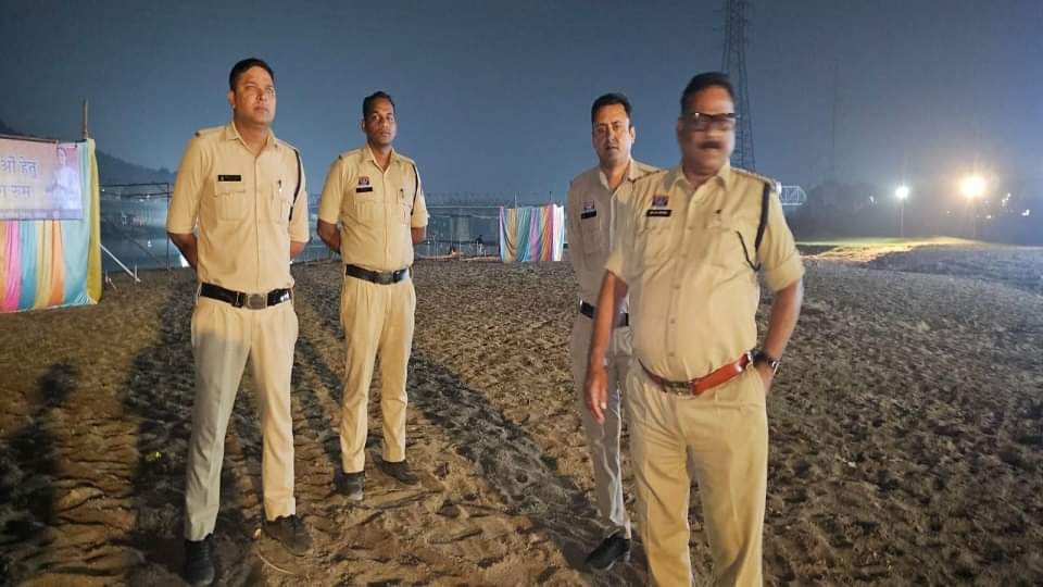 पुलिस की ओर से छठ पर्व पर सुरक्षा