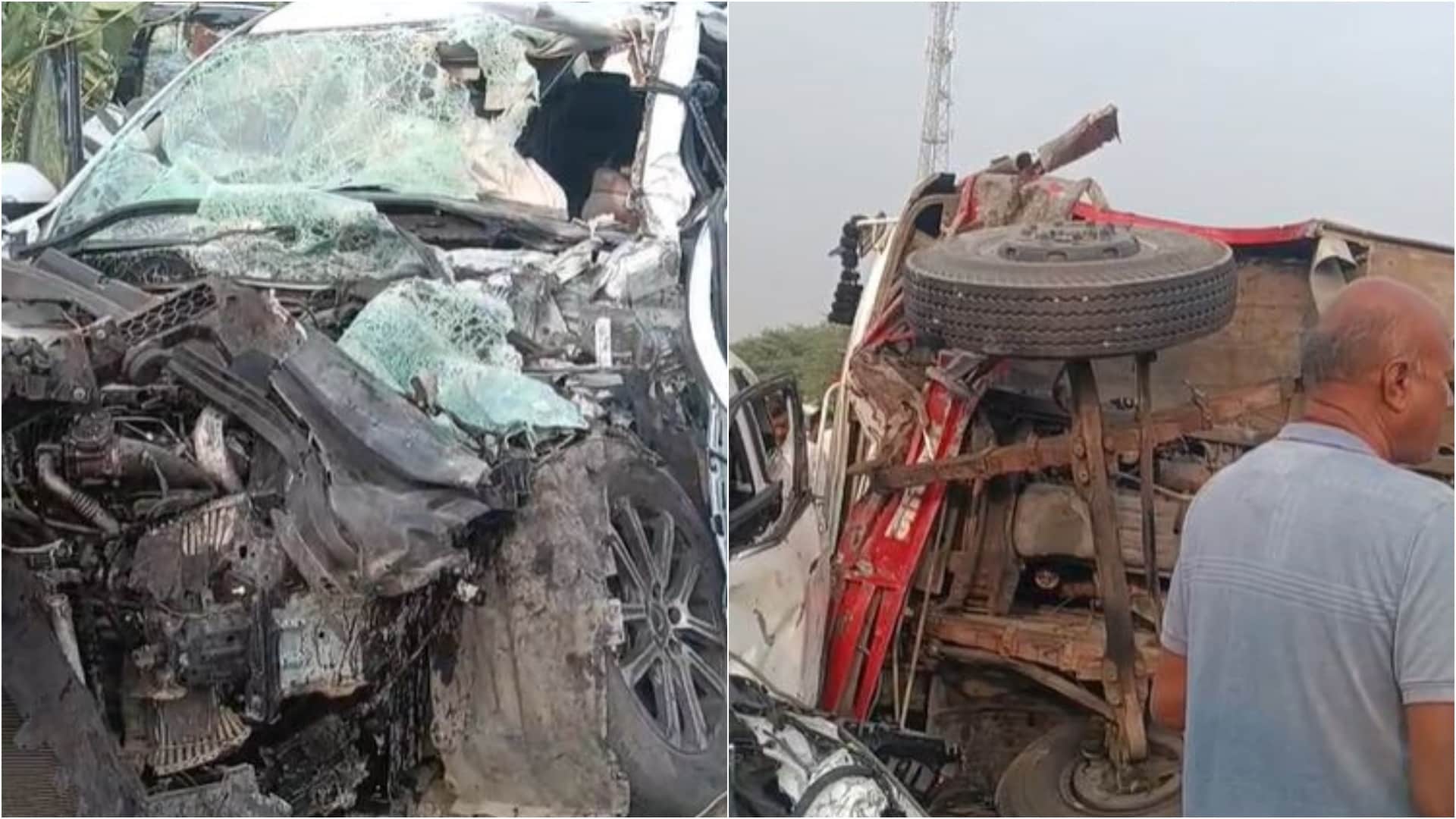 बस और कार की जोरदार भिड़ंत में एक की मौत