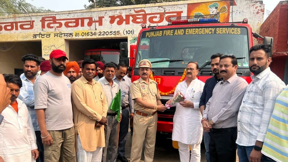 Abohar Fire Department gets rescue tender vehicle