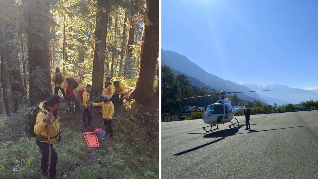 Manali A paraglider pilot who set off for Bir crashed into a hillside sustaining a neck fracture