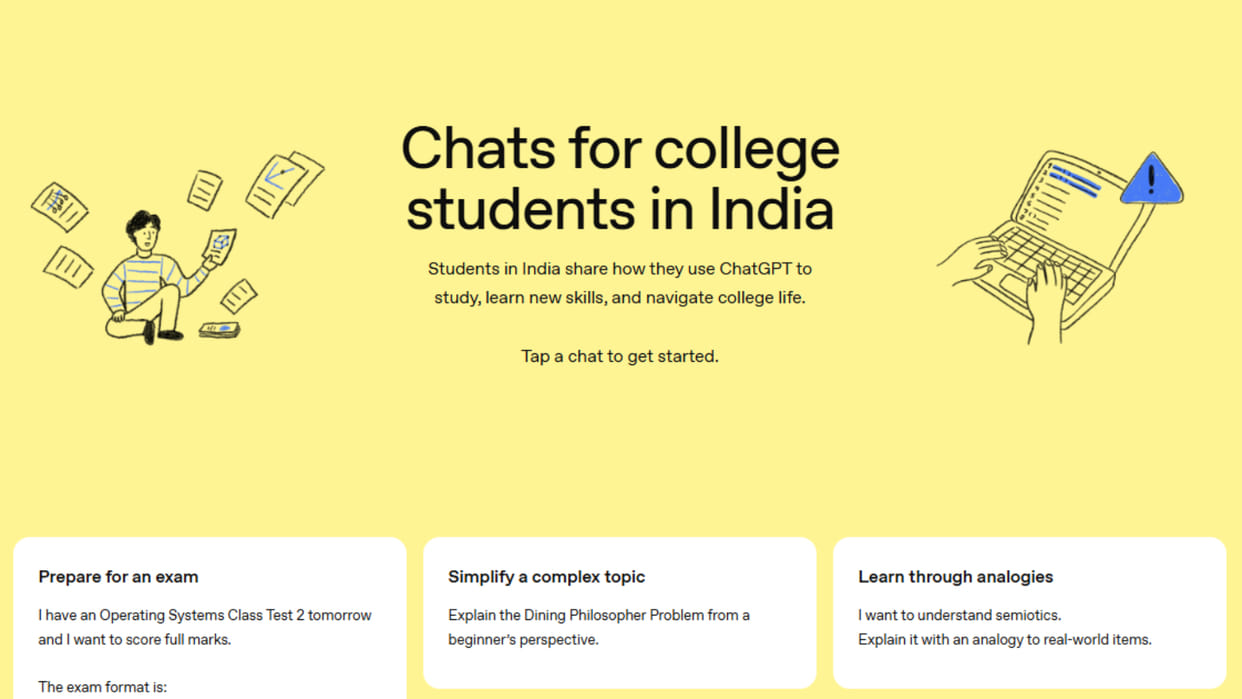 ChatGPT launches ‘Chats for Students in India’ to help learners study smarter and prep for exams