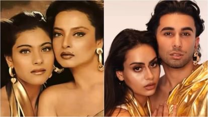 Nysa Devgn and Orry aka Orhan Awatramani recreated Kajol and Rekha memorable 1996 Bold photoshoot